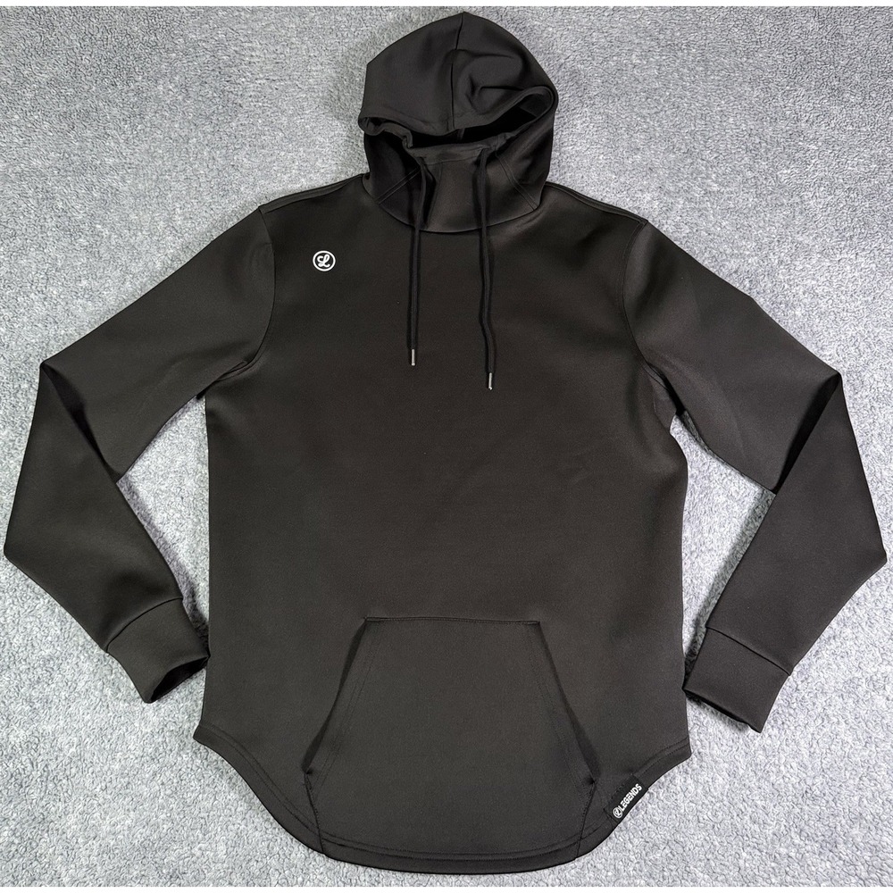 Legends Hoodie Mens Medium Black Hawthorne Tech Pullover Pockets Drop Cut Active